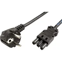 Bachmann CABLE DE CONEXIÓN PARA APARATOS , con toma de tierra y conector para aparato, modelo GST18-3, color negro, longitud 1,5 metros