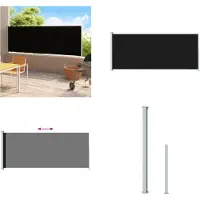 vidaXL Toldo lateral extensible, 200x500 cm, color - Toldo lateral - Toldos laterales - Protección solar para terraza - Protección solar para exteriores