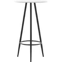 Syfax Mesa alta de cocina MDF blanco 60x107,5 cm