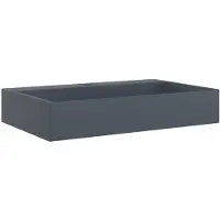 Syfax Lavabo de fundición de mineral/mármol antracita 60x38x11 cm