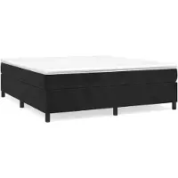 Syfax Estructura Estructura de cama con somier terciopelo negro 200x200 cm