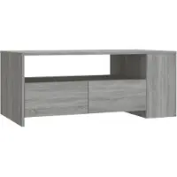 Syfax Mesa de centro madera de ingeniería gris Sonoma 102x55x42 cm