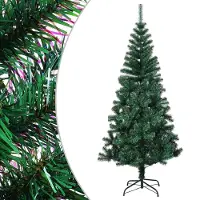 Syfax Árbol de Navidad artificial puntas iridiscentes PVC verde 120cm