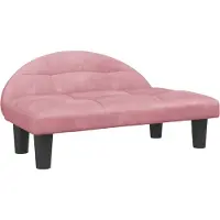 Syfax Cama para perros de terciopelo rosa 70x52x30 cm