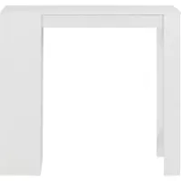 Syfax Mesa alta de cocina con estantería blanco 110x50x103 cm