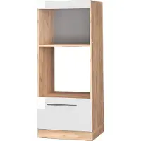 Vicco Armario para microondas Fame-Line Blanco alto brillo 60 cm abierto, Model 38430