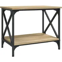 Syfax Mesa auxiliar madera contrachapada roble Sonoma 55x38x45 cm