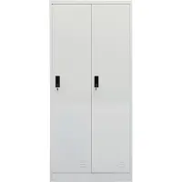 Syfax Armario de acero gris claro 80x50x180 cm