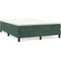 Syfax Estructura Estructura de cama con somier terciopelo verde oscuro 140x190 cm