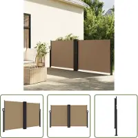 The Living Store Toldo enrollable "Living Store" en color taupe, extensible, de 140 x 1000 cm