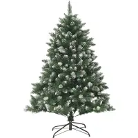Syfax Árbol de Navidad artificial con soporte PVC 120 cm