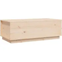 Syfax Mesa de centro de madera maciza de pino 100x50x35 cm