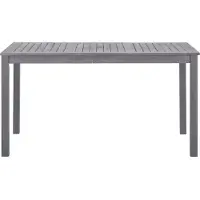 Syfax Mesa de jardín madera maciza de acacia gris lavado 140x80x74 cm