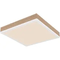 Globo Lámpara de techo LED Doro, longitud 30 cm, madera oscura, madera