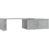 Syfax Mesa de centro madera contrachapada gris hormigón 150x50x35 cm