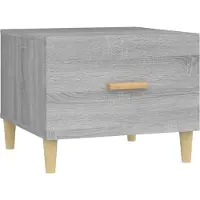 Syfax Mesa de centro madera contrachapada gris Sonoma 50x50x40 cm
