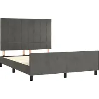 Syfax Estructura de cama sin colchón terciopelo gris oscuro 140x200cm