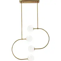 Toolight Lámpara Colgante De Techo App639-4Cp Gold40X40X60Cm