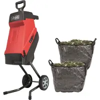 Scheppach Trituradora eléctrica GS55 para jardín, con cuchillas. Trituradora de madera. Potencia del motor: 2400 W. Grosor de corte: 45 mm. Contenedor de recogida: 45 litros