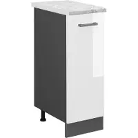 Vicco Armario de farmacia R-Line Blanco alto brillo 30 cm ET Mármol, Model 45843