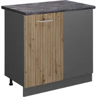 Vicco Armario de esquina R-Line Roble artesanal 86 cm , ET Antracita, Model 49207