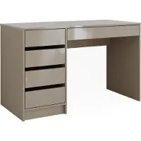 Vicco Mesa de maquillaje Sherry Gris alto brillo 120 cm sin espejo, Model 47287