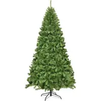 Costway Árbol de Navidad artificial de 225 cm, con 1346 puntas de agujas de PVC, base de metal y sistema plegable. Árbol de Navidad, árbol de Navidad artificial