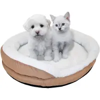 Syntrox Germany Cama térmica Syntrox para perros y gatos, 76 × 12 cm, 15 W, marrón