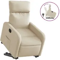 Syfax Sillón reclinable elevable de tela color crema