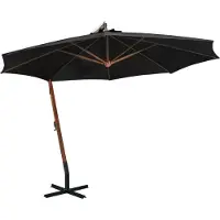 Prolenta Maison Exclusive: Parasol para jardín con poste, color , dimensiones 3,5 x 2,9 metros, fabricado en madera maciza de abeto