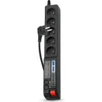 Acar Regleta De Alimentación Emi/rfi 504wf De 5 Tomas Con Interruptor 3 M