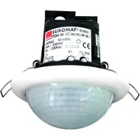B.E.G. Sensor de presencia para empotrar en techo, modelo Master, color blanco, PD4-M-1C-DE, ángulo de detección de 360°, 1 unidad.