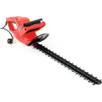 Wiltec Tijera eléctrica para setos , 520 W, cortasetos con longitud de corte de 450 mm, sierra para setos con freno de parada rápida, podadora con protección para las manos