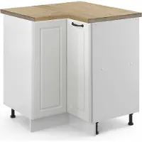 Vicco Armario de esquina R-Line Blanco casa de campo 75.6 cm , ET Roble, Model 46022