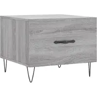 Syfax Mesa de centro madera contrachapada gris Sonoma 50x50x40 cm