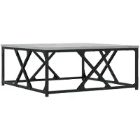 Syfax Mesa de centro madera contrachapada gris Sonoma 70x70x30 cm