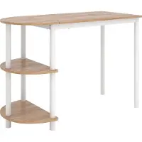 Vicco Mesa de cocina Freetown Oro potencia roble/blanco 110 x 50 cm con estantes abiertos, Model 49552