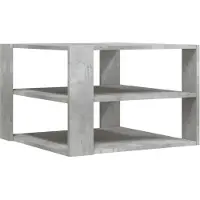 Syfax Mesa de centro madera ingeniería gris hormigón 58x58x40 cm
