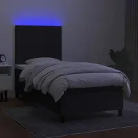 Prolenta Maison Exclusive: Base de cama con somier y colchón, con iluminación LED, color , 80 x 200 cm, material: textil