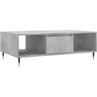 Syfax Mesa de centro madera de ingeniería gris hormigón 104x60x35 cm