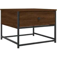 Syfax Mesa de centro madera de ingeniería roble marrón 51x51x40 cm