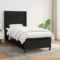 Prolenta Maison Exclusive: Base de cama con somier y colchón, color , 100 x 200 cm, tejido