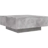 Syfax Mesa de centro madera de ingeniería gris hormigón 80x80x31 cm