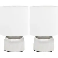 vidaXL vidaXL: Lámparas de mesa, 2 unidades, con sensor táctil, color blanco, casquillo E14