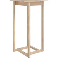 Syfax Mesa alta de bar de madera maciza de pino 60x60x110 cm