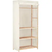 Syfax Armario de ropa de 3 niveles 79x40x170 cm