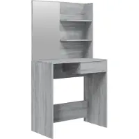Syfax Tocador con espejo color gris sonoma 74,5x40x141 cm