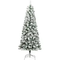 Syfax Árbol de Navidad artificial con bisagras y nieve flocada 240 cm