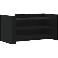 Syfax Mesa de centro de madera de ingeniería negra 100x50x50 cm