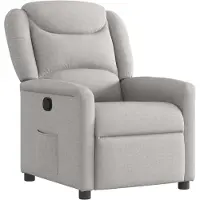 Syfax Sillón reclinable de tela gris nube